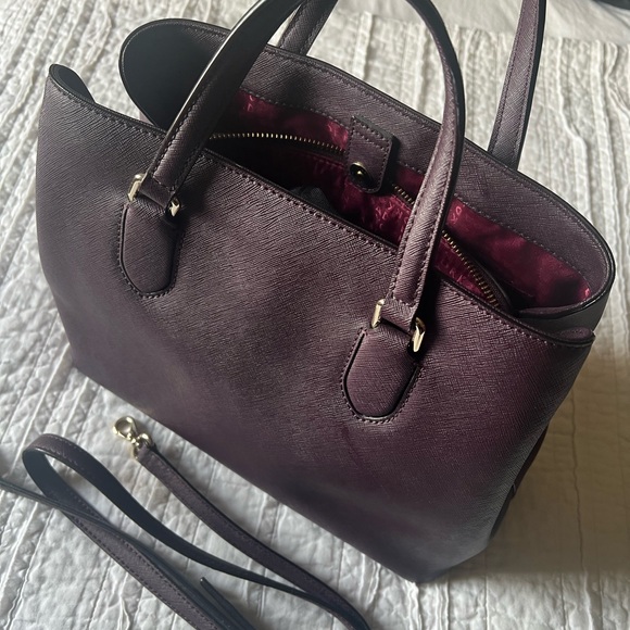Kate Spade Burgundy Satchel Bag - Picture 2 of 3
